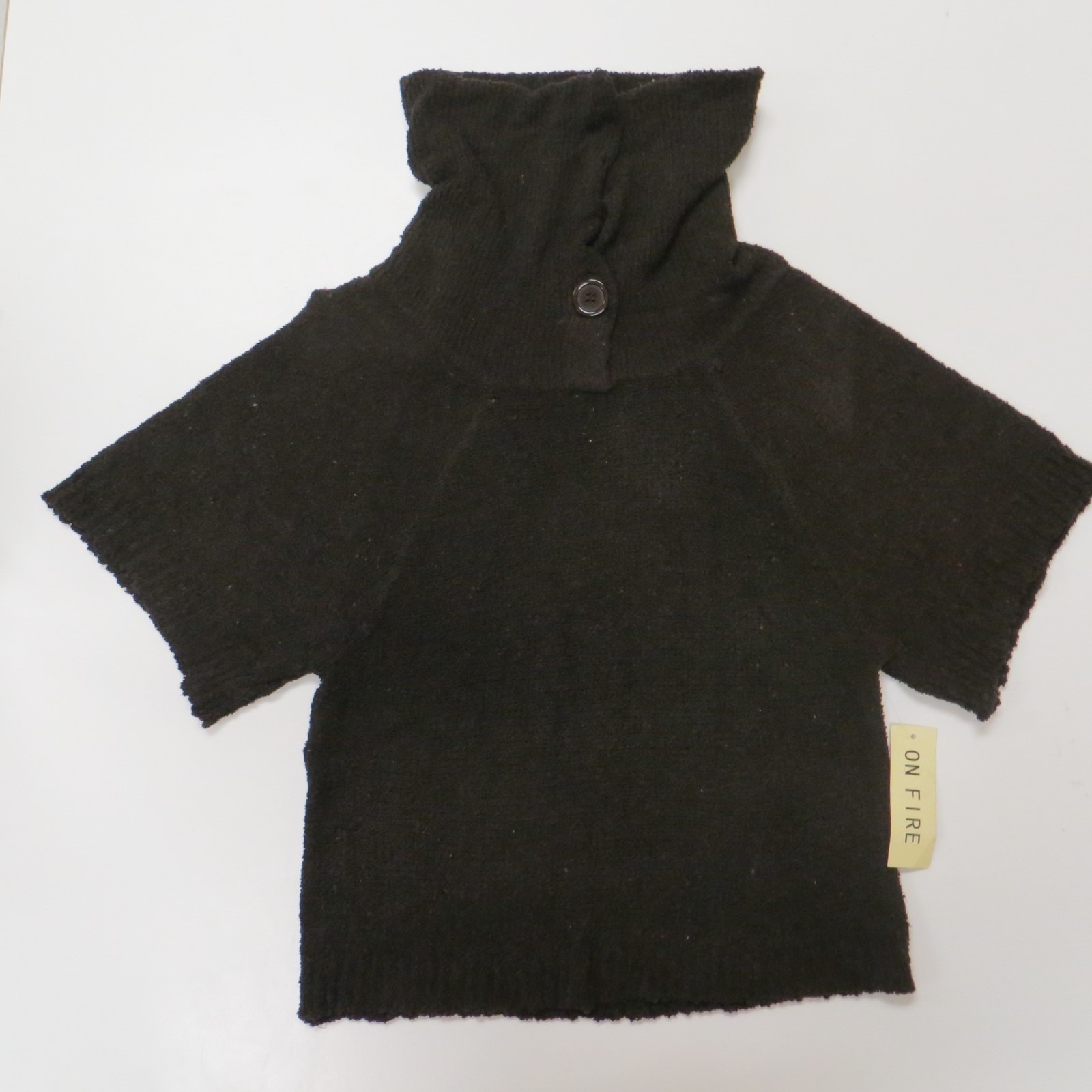 On Fire Turtleneck Sweater Womens Medium Brown Short Sleeve New Nwt — image 5 of 5